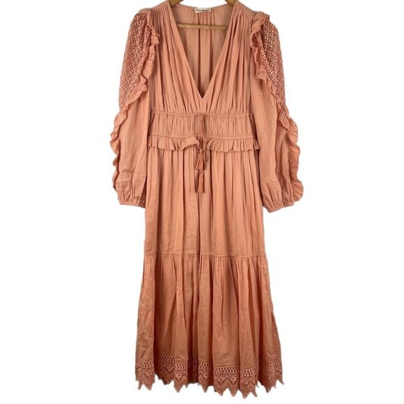 Ulla Johnson Dress Midi Long Sleeve Fall Boho Sheila Sz 4 - Picture 4 of 14